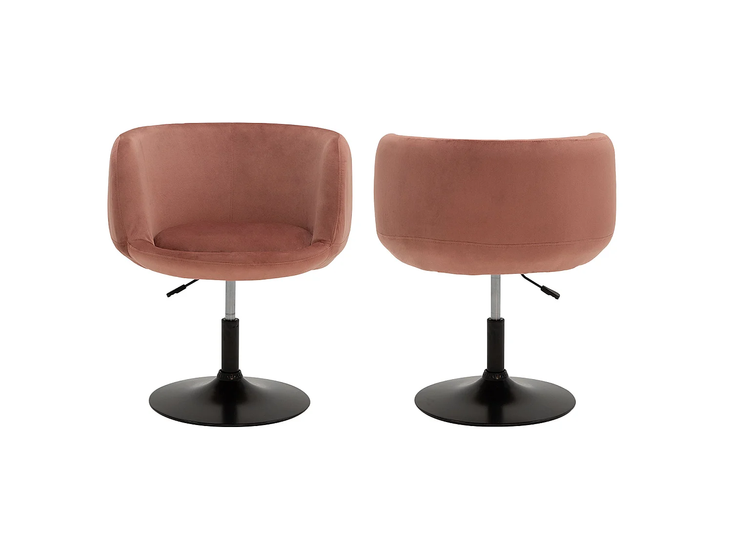 Taburete de bar de terciopelo rosa NOLAN