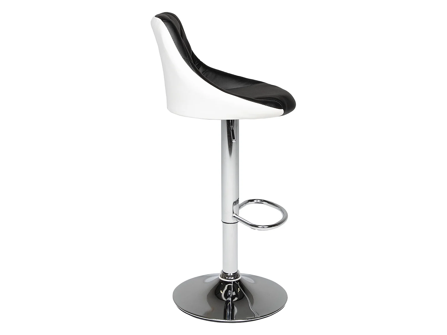 Lot de 2 tabourets de bar noir et blanc JASPER - HAPPY GARDEN