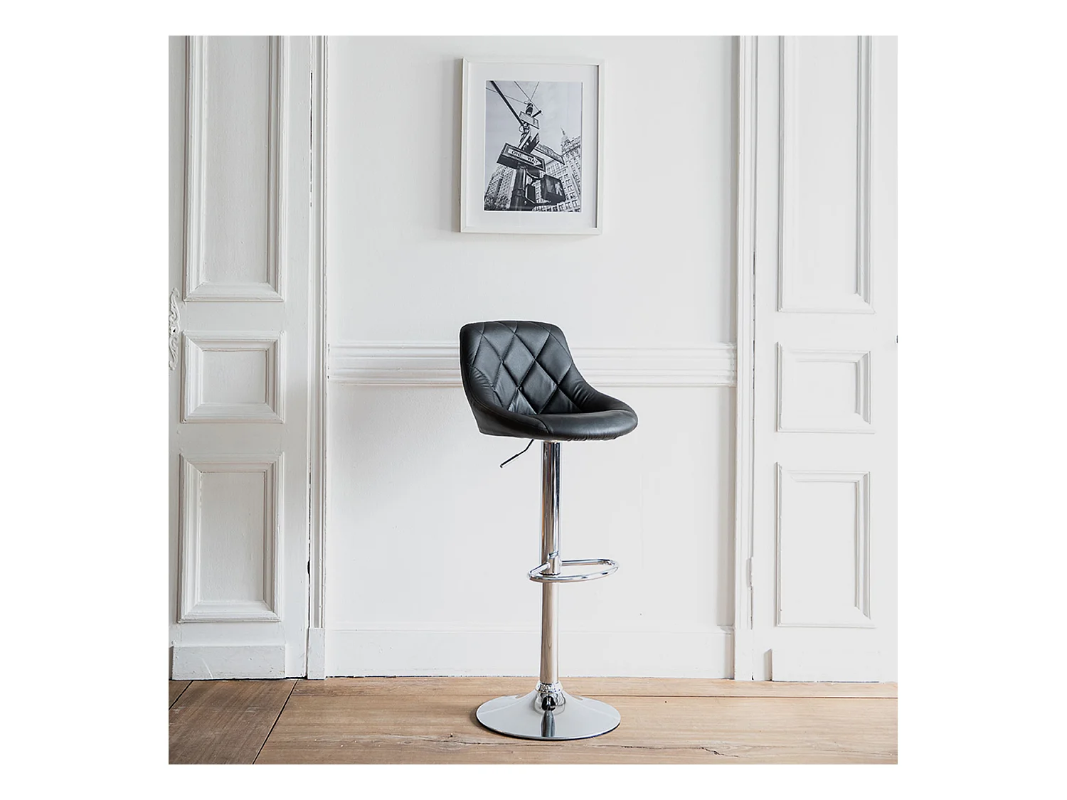 Tabouret de bar noir JASPER - HAPPY GARDEN