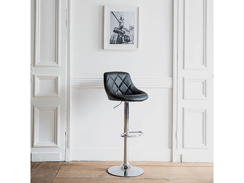 Taburete de bar negro JASPER