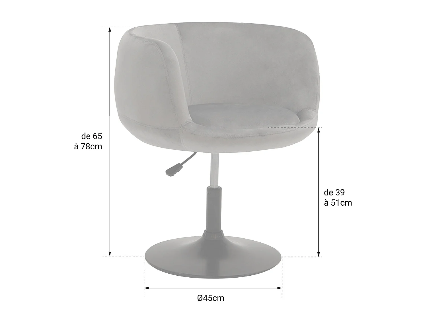 Barhocker aus blauem Samt NOLAN