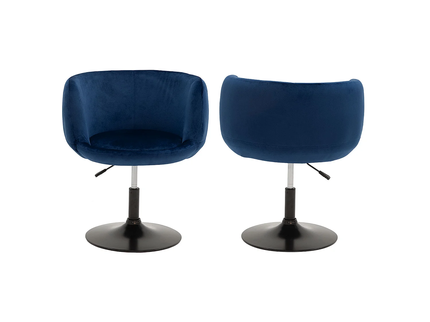 Tabouret de bar en velours bleu NOLAN - HAPPY GARDEN