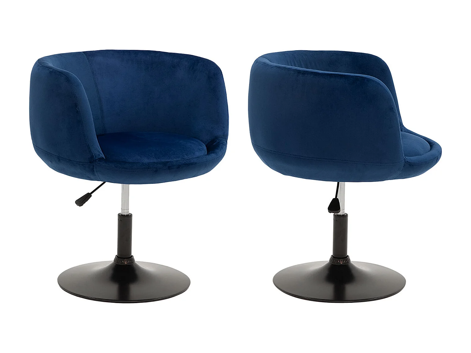 NOLAN blauw fluwelen barkruk