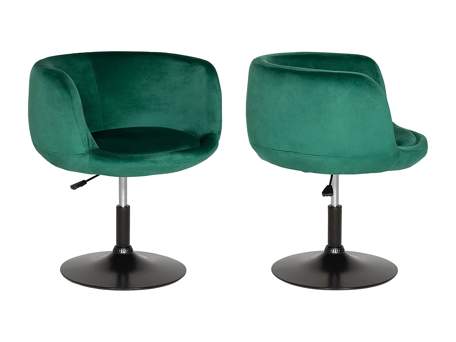 Tabouret de bar en velours vert NOLAN - HAPPY GARDEN