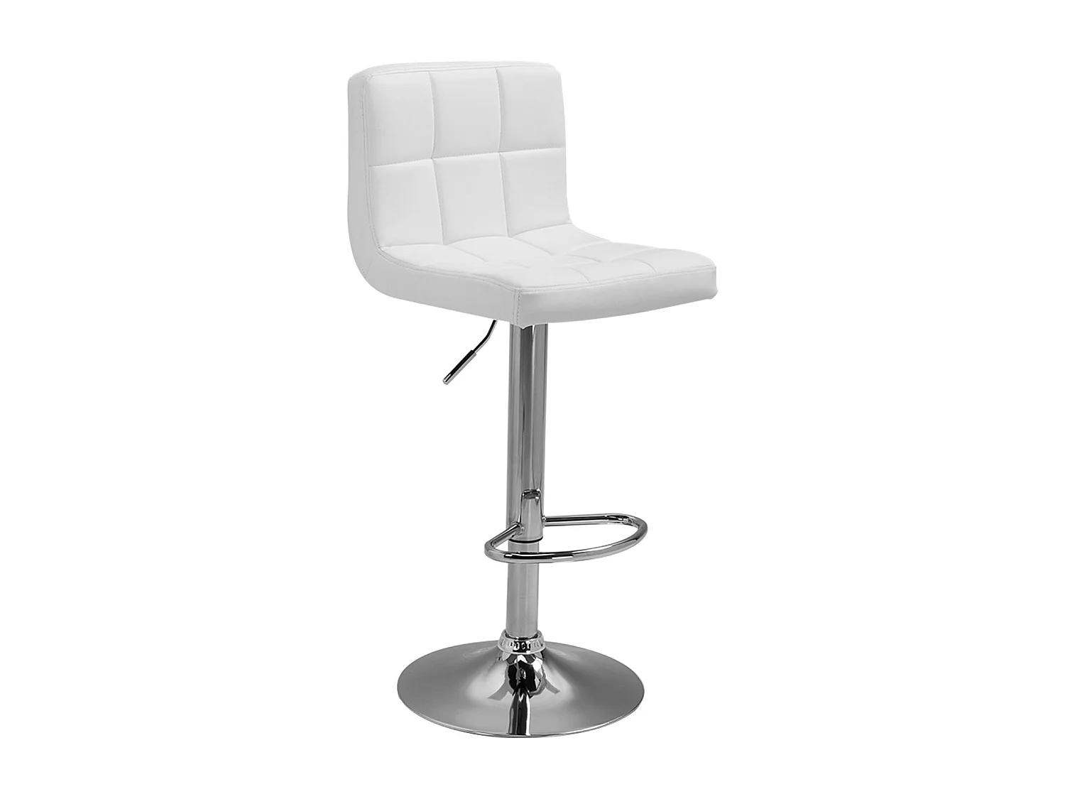 Lot de 2 tabourets de bar blanc MIKE - HAPPY GARDEN