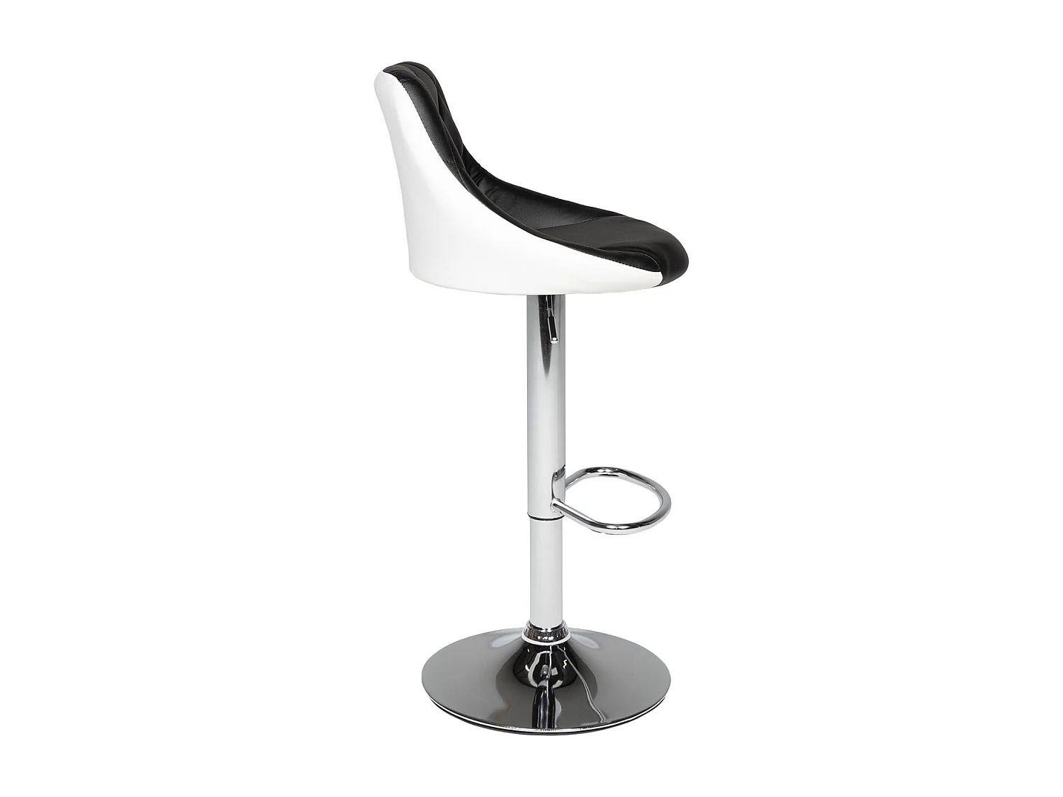 Tabouret de bar noir et blanc JASPER - HAPPY GARDEN