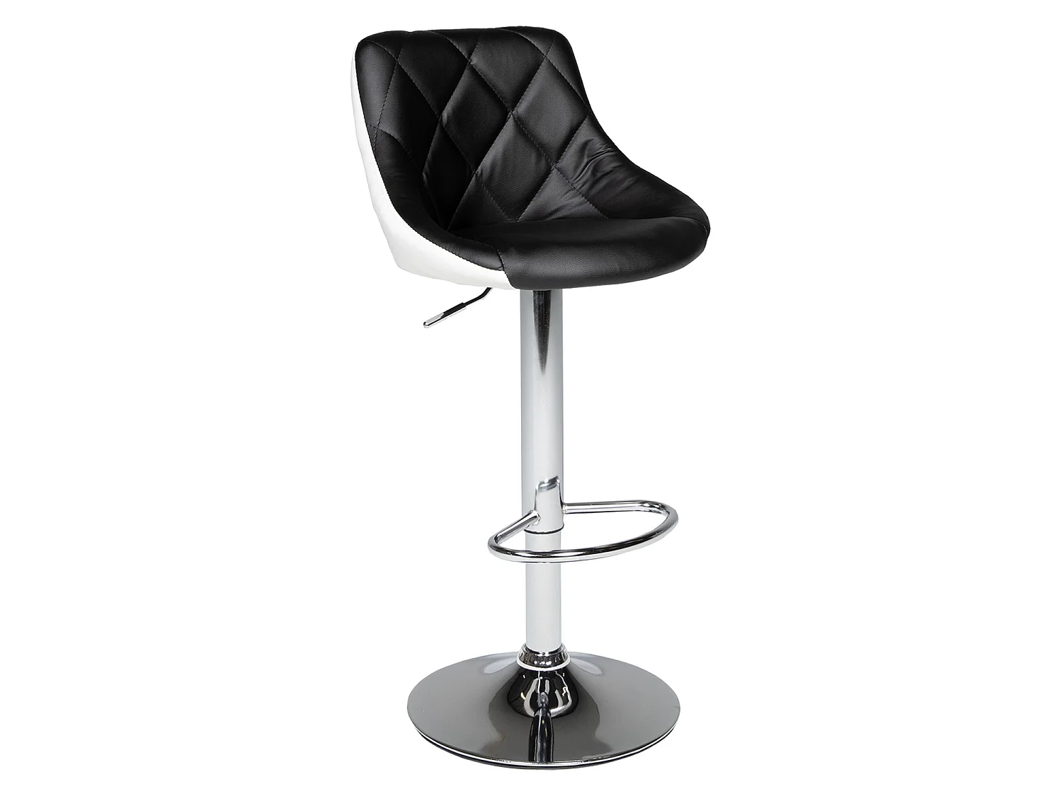 Tabouret de bar noir et blanc JASPER - HAPPY GARDEN