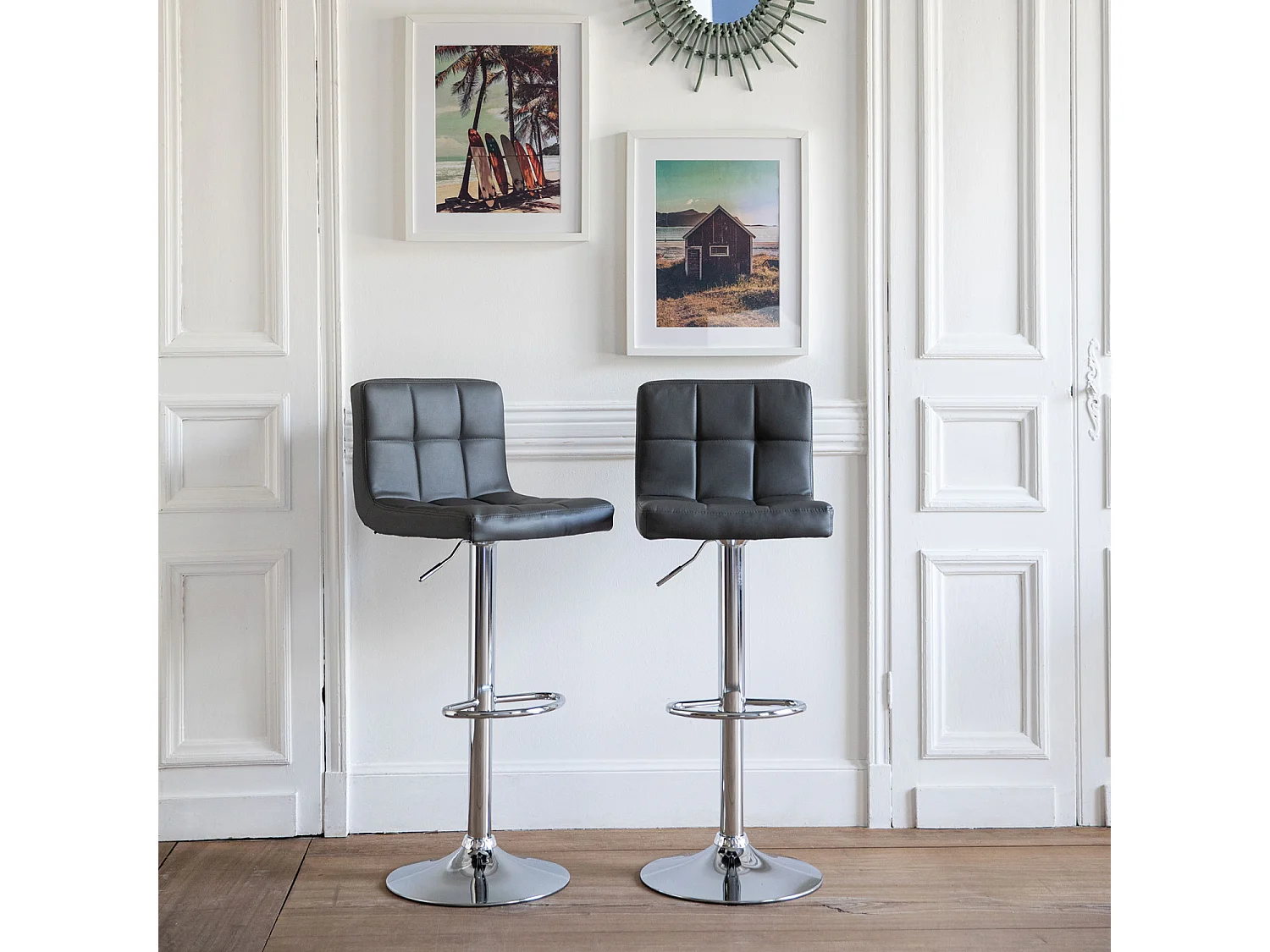 2er Set Barhockern grau MIKE