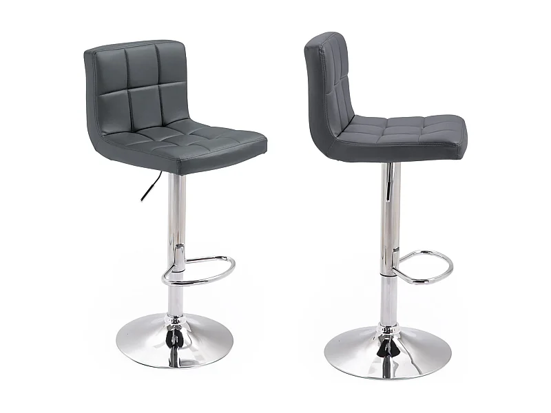Set van 2 MIKE grijze barkrukken