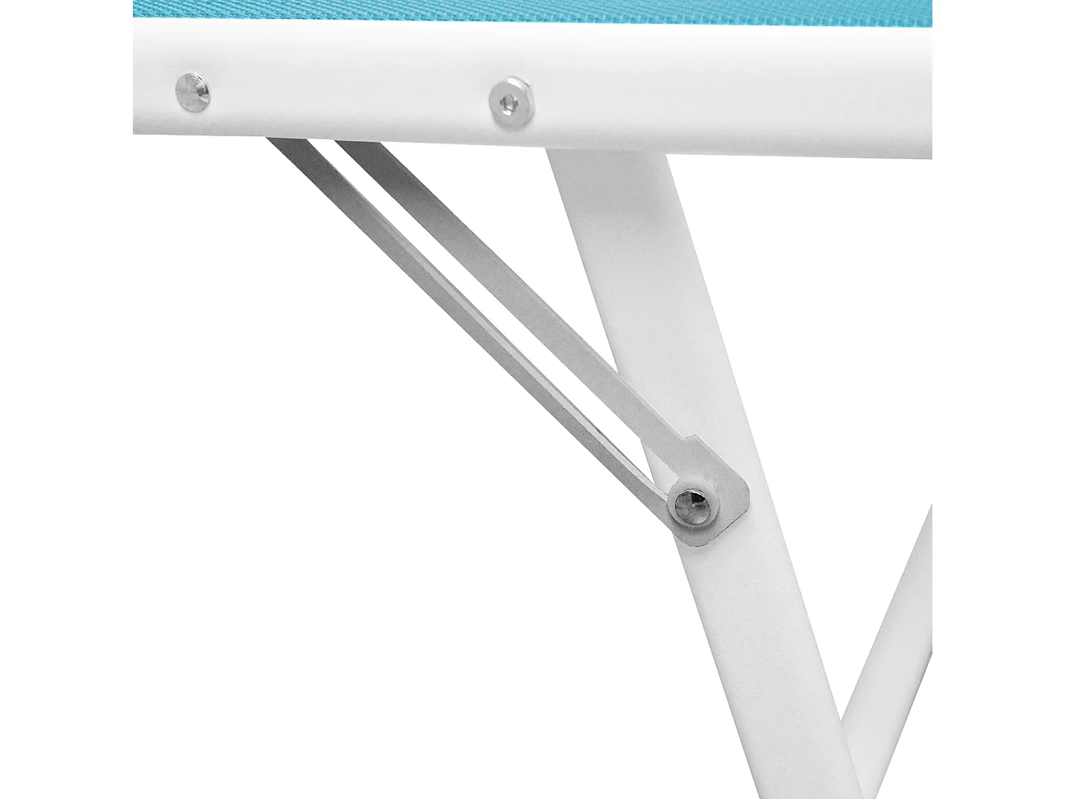 Set van 2 SARDINIA blauwe textilene ligbedden - witte structuur