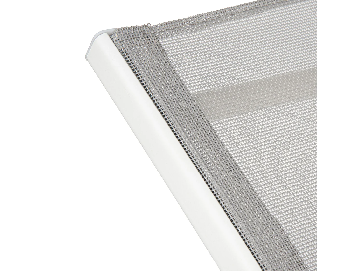 Set van 2 zonnebedden SARDINIA grijs textilene - structuur wit