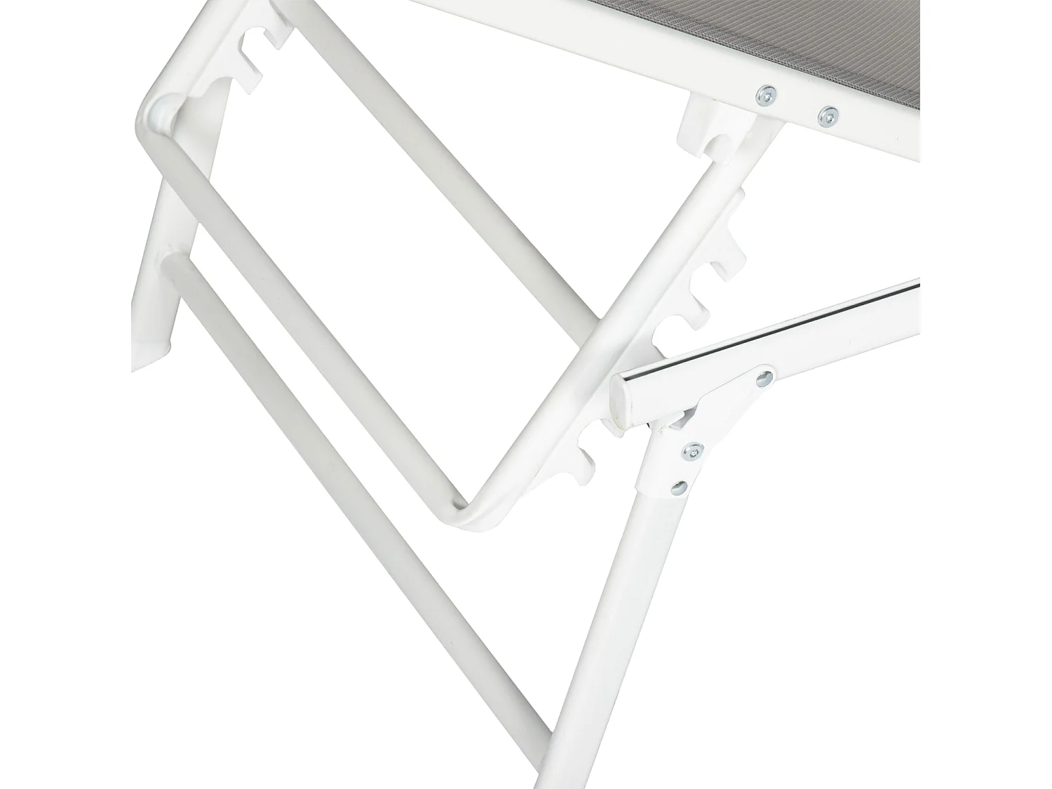 Set van 2 zonnebedden SARDINIA grijs textilene - structuur wit