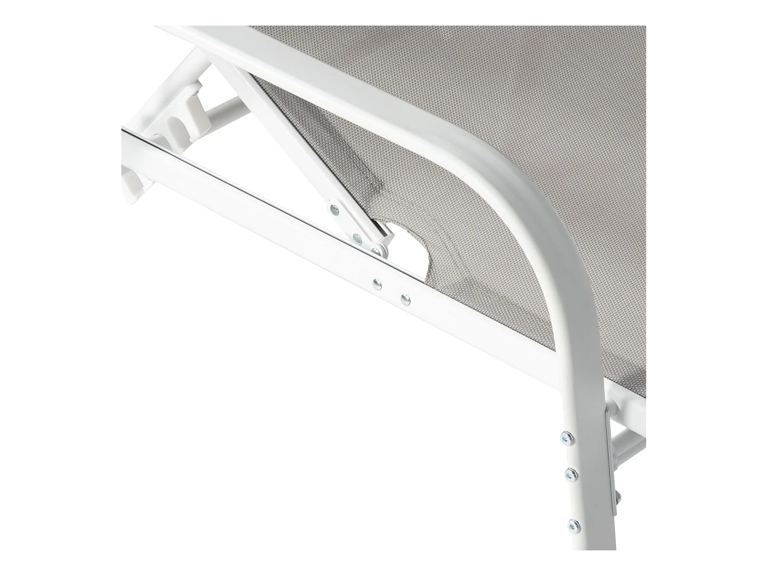 Set van 2 zonnebedden SARDINIA grijs textilene - structuur wit