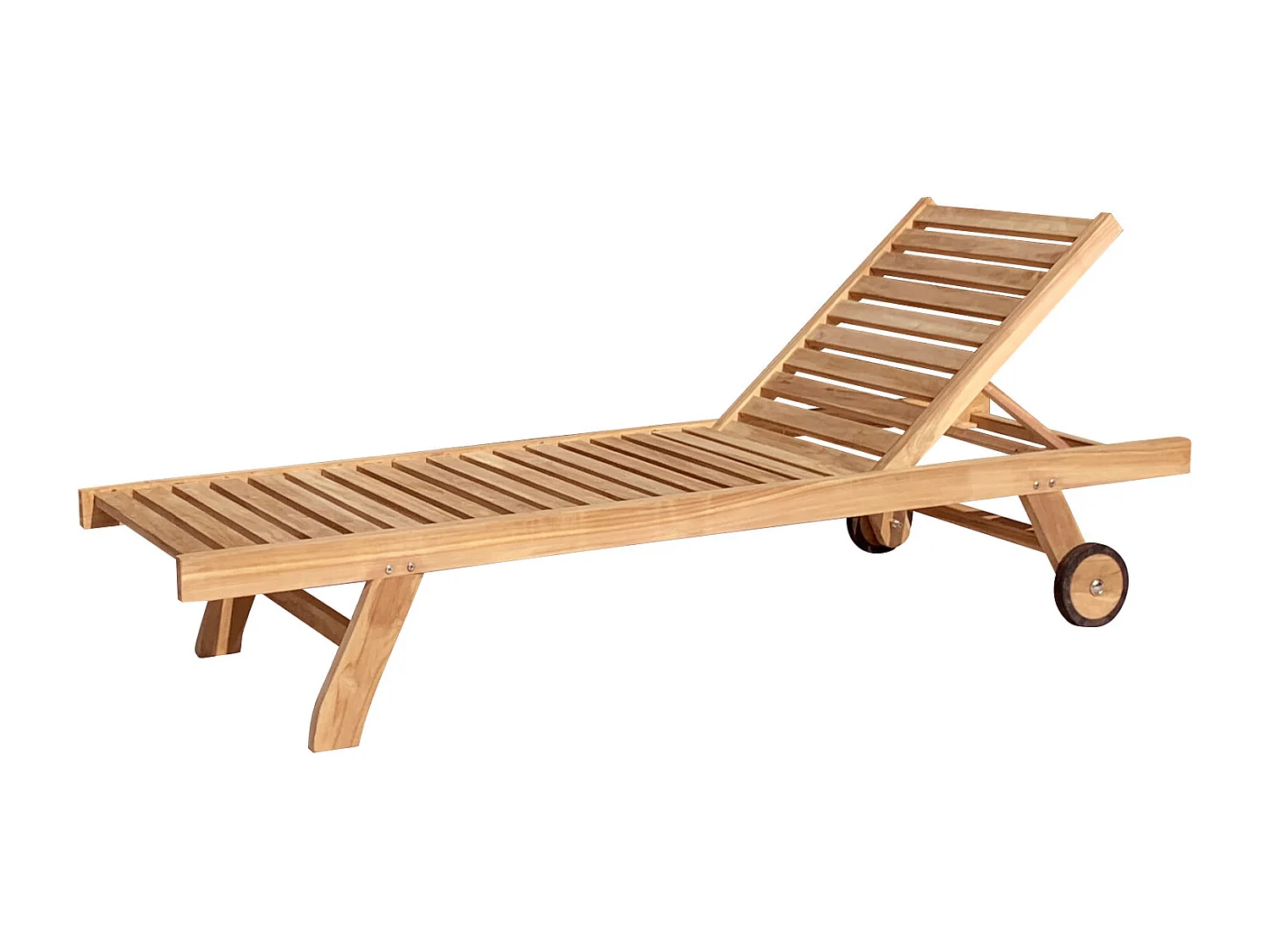 Bain de soleil droit en teck LOMBOK - HAPPY GARDEN