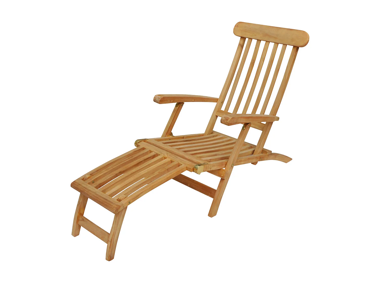 Transat pliant 153cm en teck LOMBOK - HAPPY GARDEN