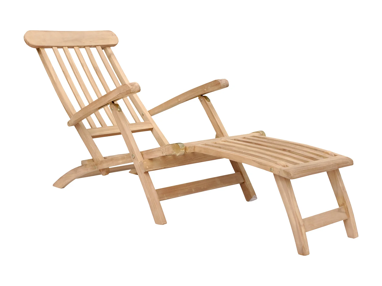 Transat pliant 153cm en teck LOMBOK - HAPPY GARDEN