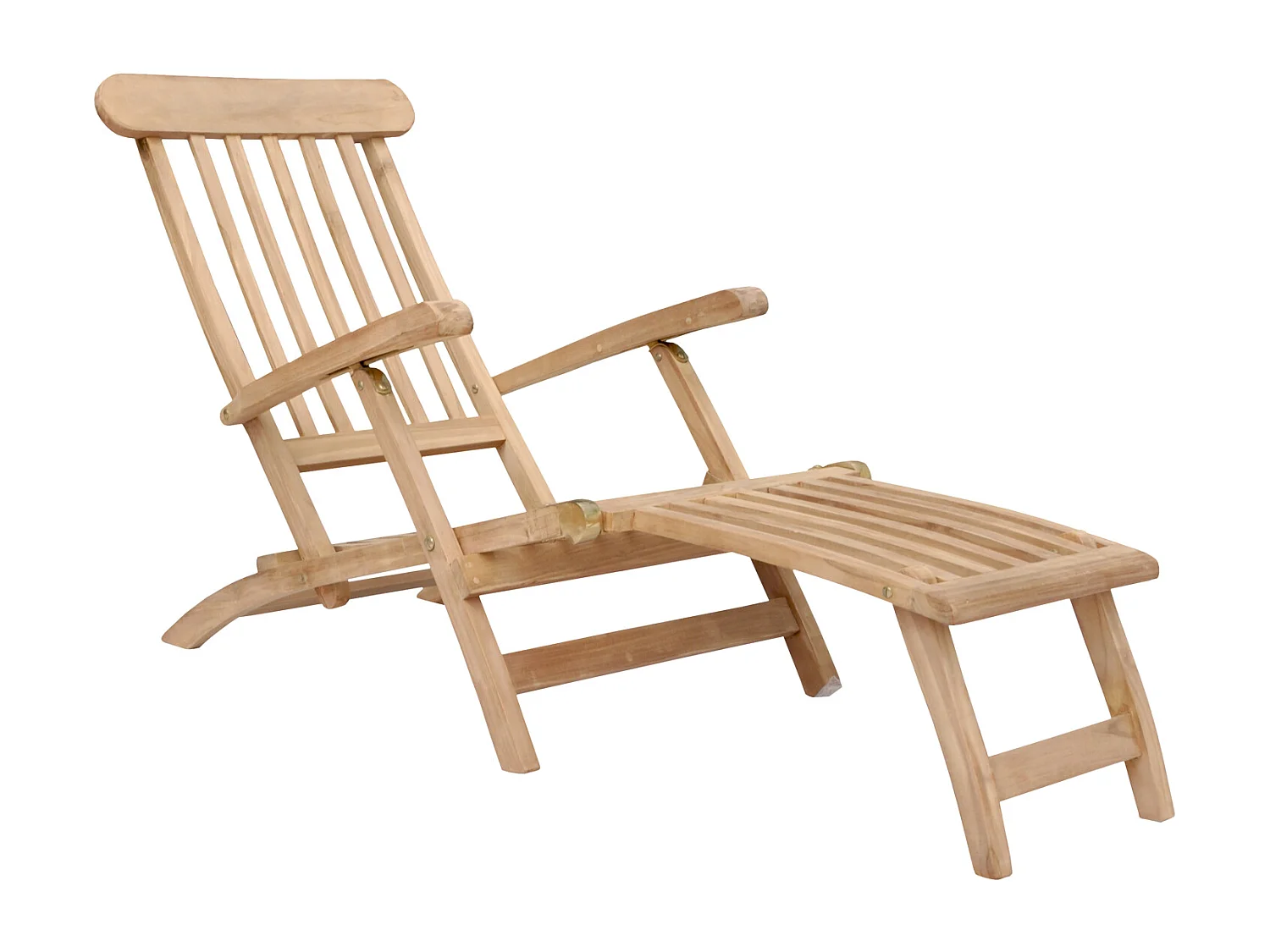 Transat pliant 153cm en teck LOMBOK - HAPPY GARDEN