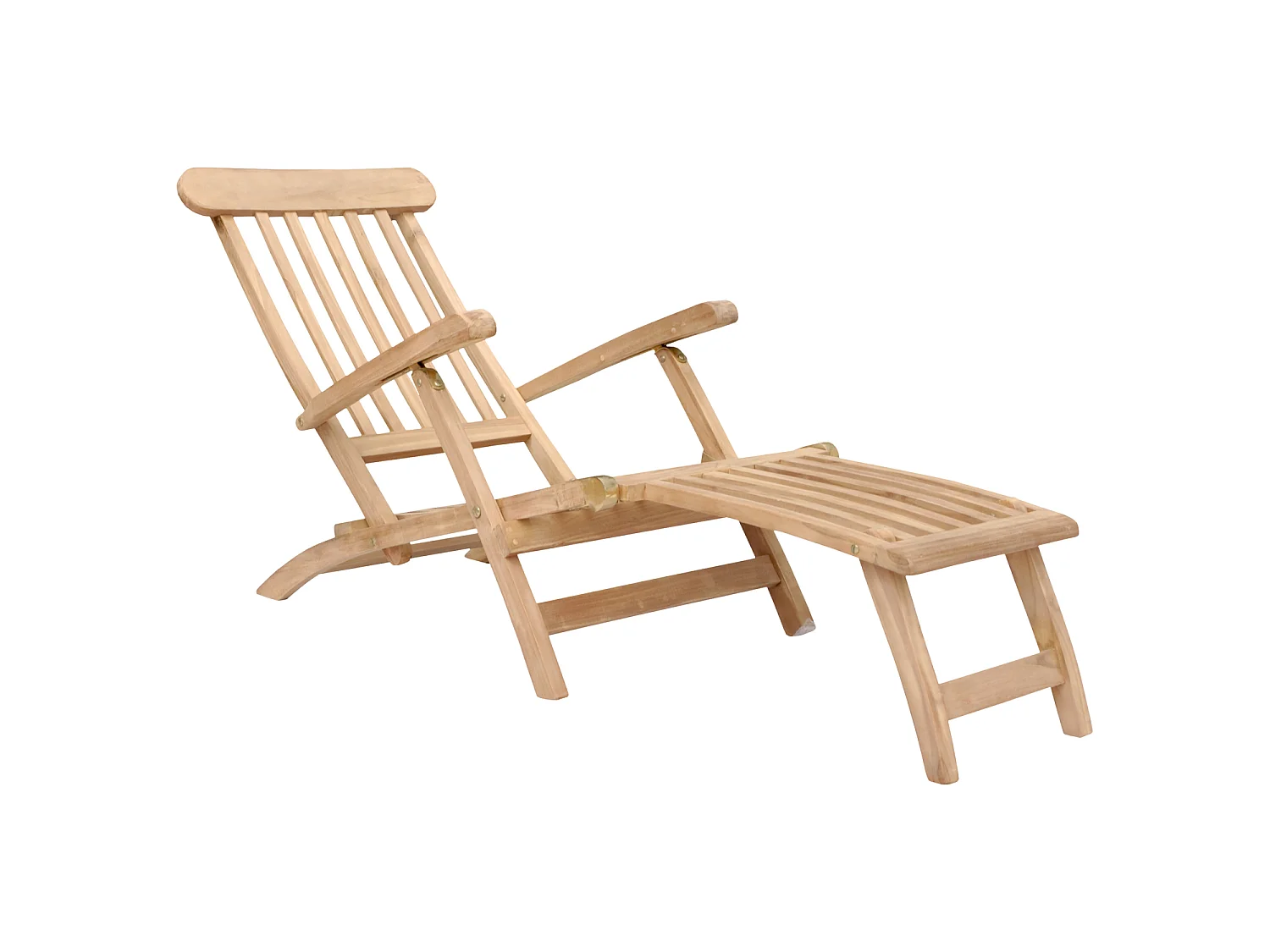 Transat pliant 153cm en teck LOMBOK - HAPPY GARDEN