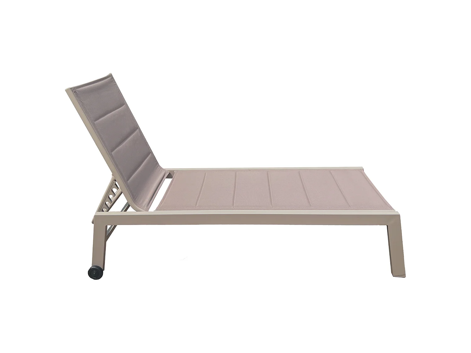 BARBADOS ligstoel in taupe textilene - taupe aluminium