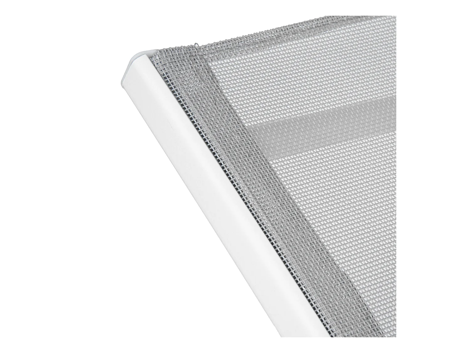 Set van 2 opvouwbare ligbedden SICILIA in grijs textilene - witte structuur