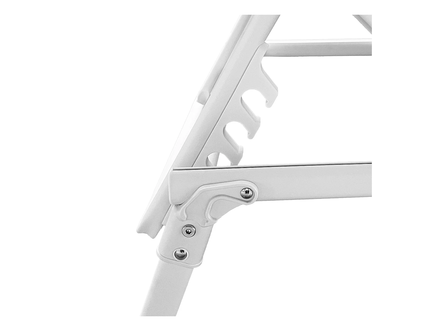 Set van 2 opvouwbare ligbedden SICILIA in grijs textilene - witte structuur