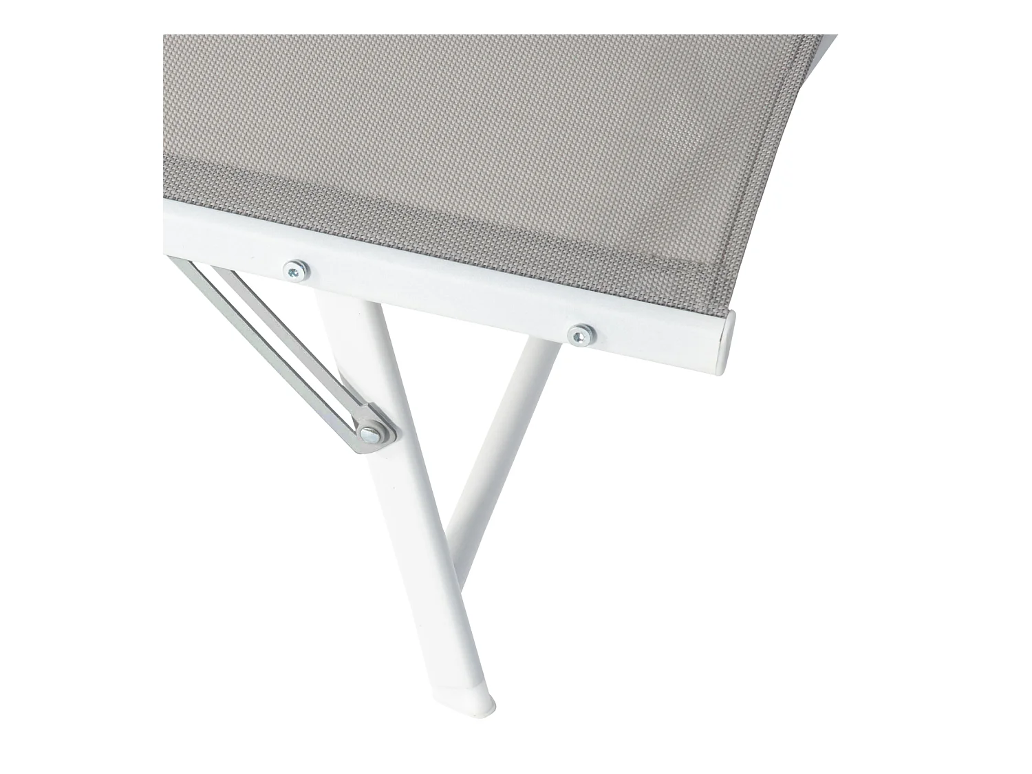 Set van 2 opvouwbare ligbedden SICILIA in grijs textilene - witte structuur