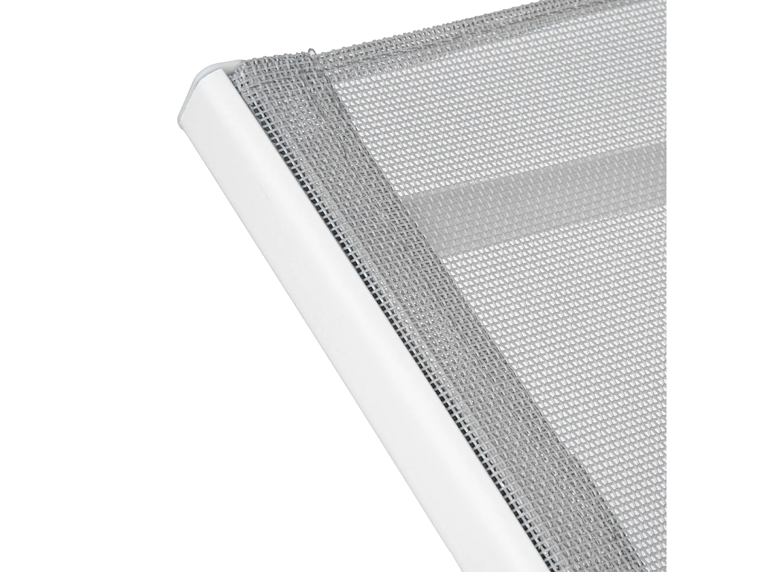 Set van 2 opvouwbare ligbedden SICILIA in grijs textilene - witte structuur