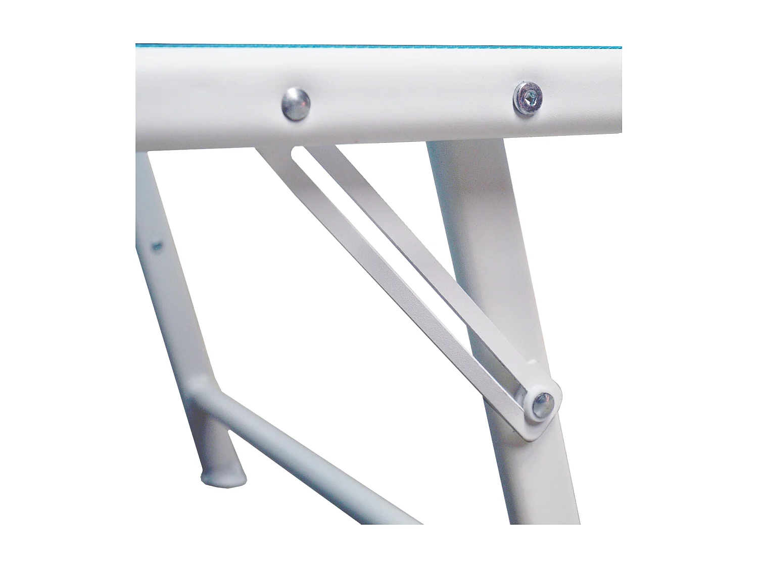 Set van 2 opvouwbare ligbedden SICILIA in blauw textilene - witte structuur