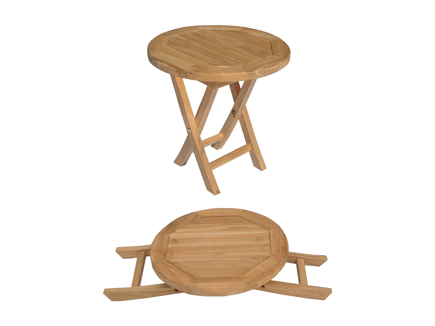 Set di lettini e tavolini pieghevoli in teak LOMBOK