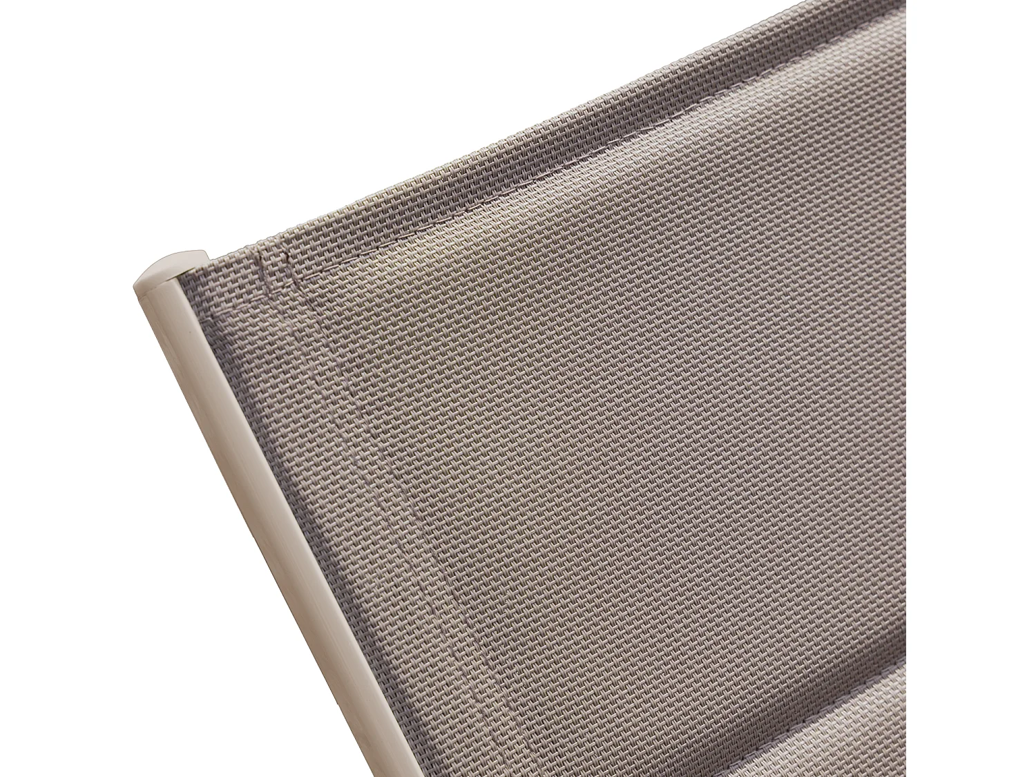 Lot de 2 bains de soleil BARBADOS en textilène taupe - aluminium taupe - HAPPY GARDEN