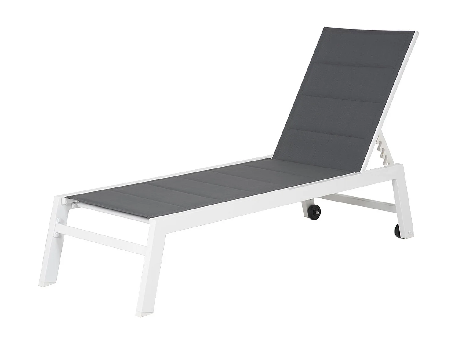 BARBADOS espreguiçadeira em textileno cinzento - alumínio branco