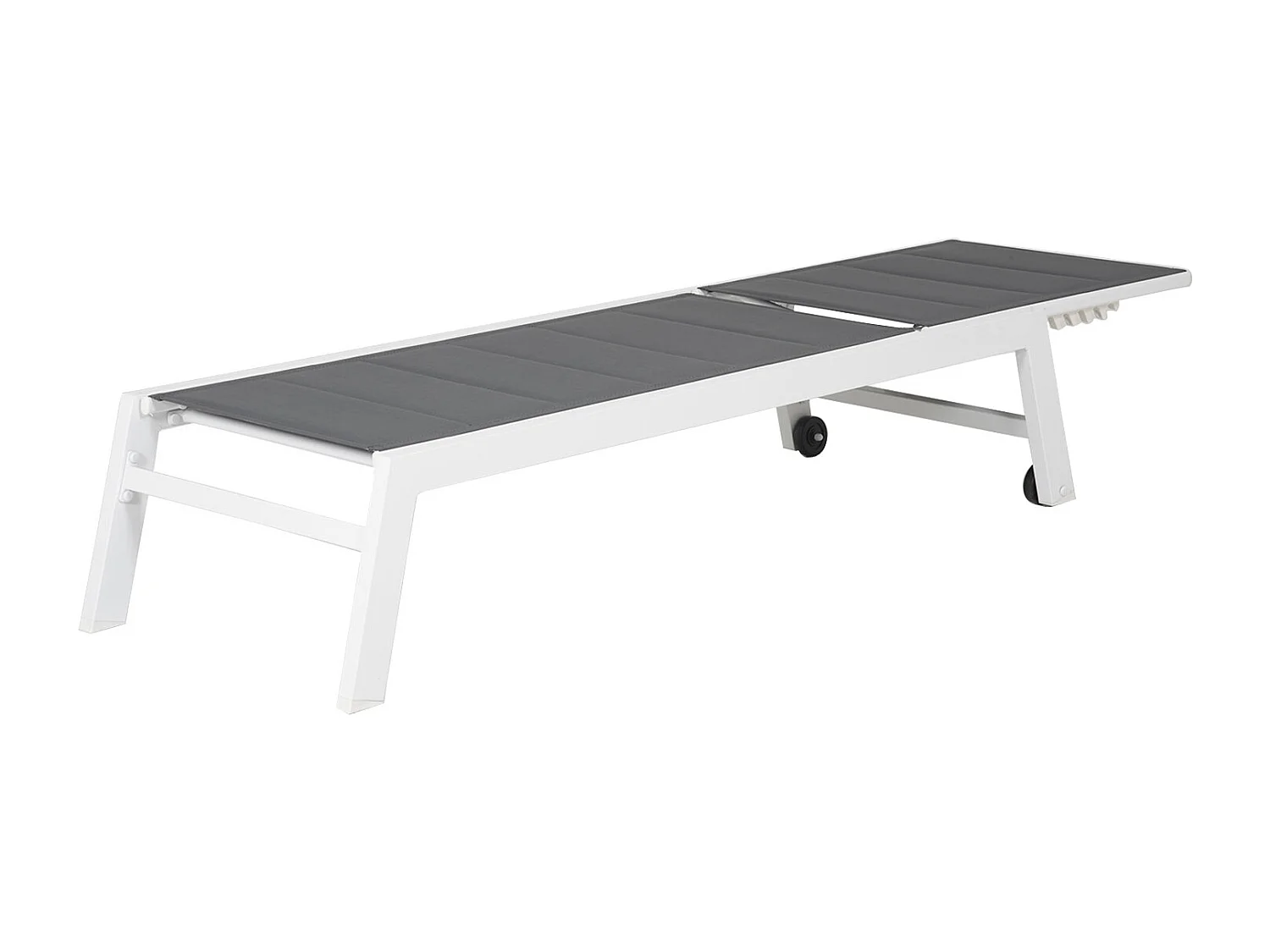 BARBADOS espreguiçadeira em textileno cinzento - alumínio branco