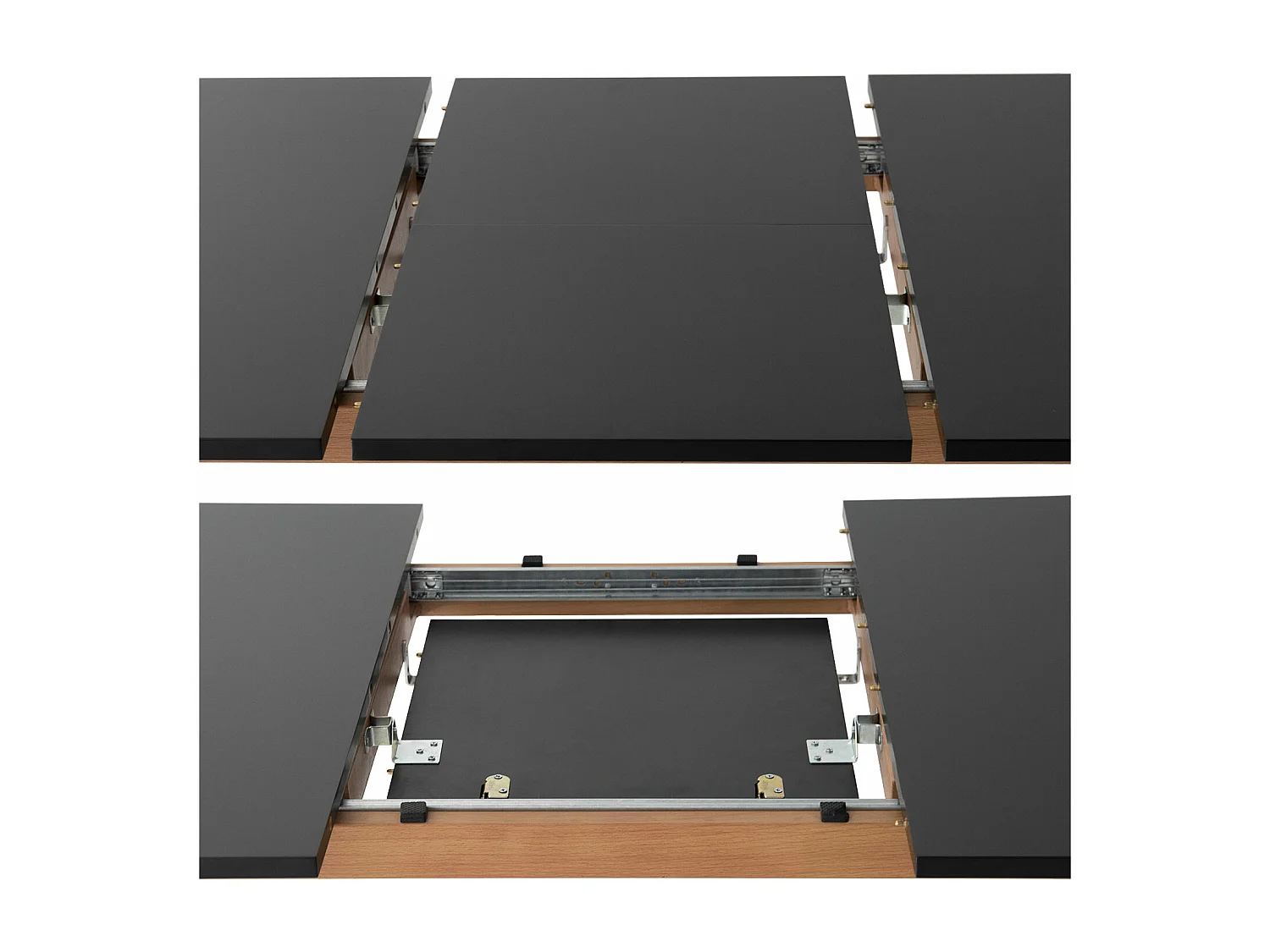 Mesa extensível HELGA 120 / 160cm preto