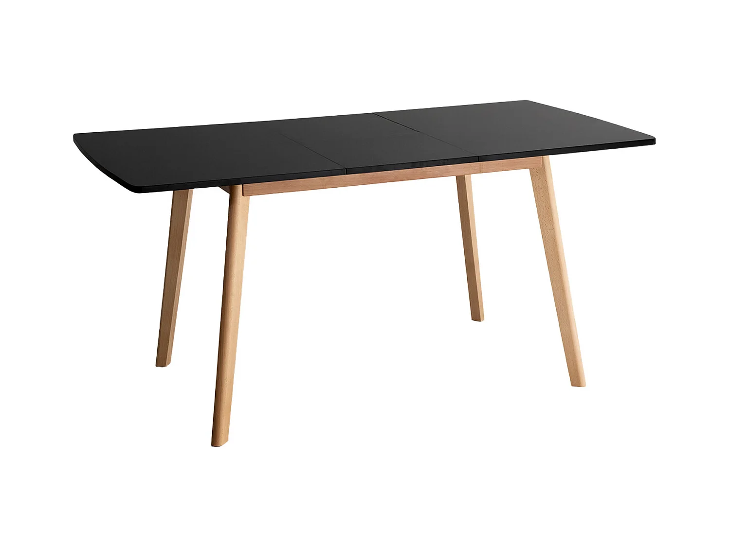 Table extensible HELGA 120 / 160cm noire - HAPPY GARDEN