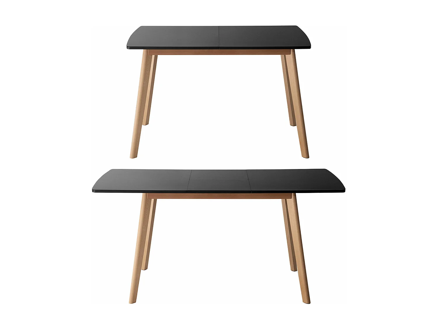 Table extensible HELGA 120 / 160cm noire - HAPPY GARDEN