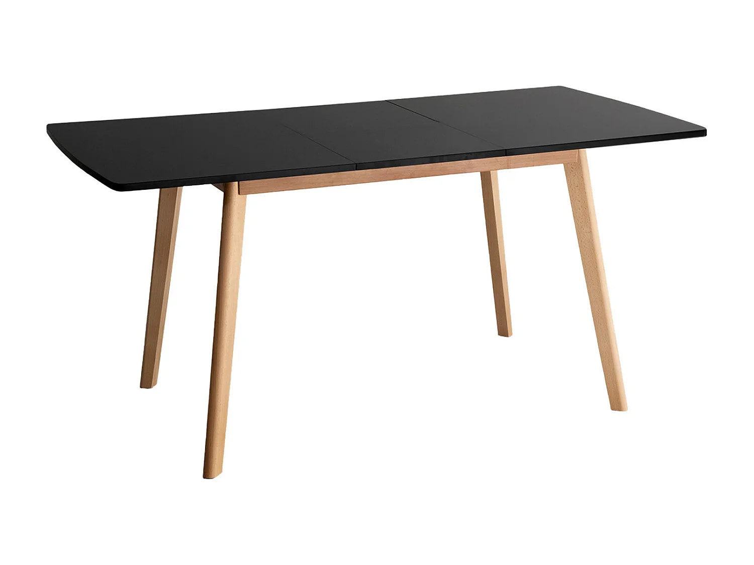 Table extensible HELGA 120 / 160cm noire - HAPPY GARDEN