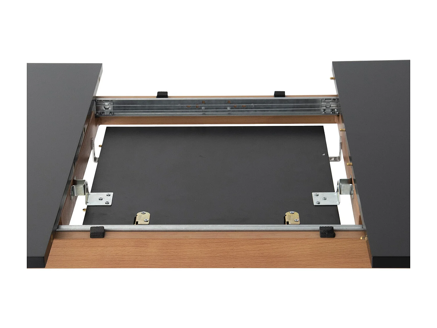 Table extensible HELGA 120 / 160cm noire - HAPPY GARDEN