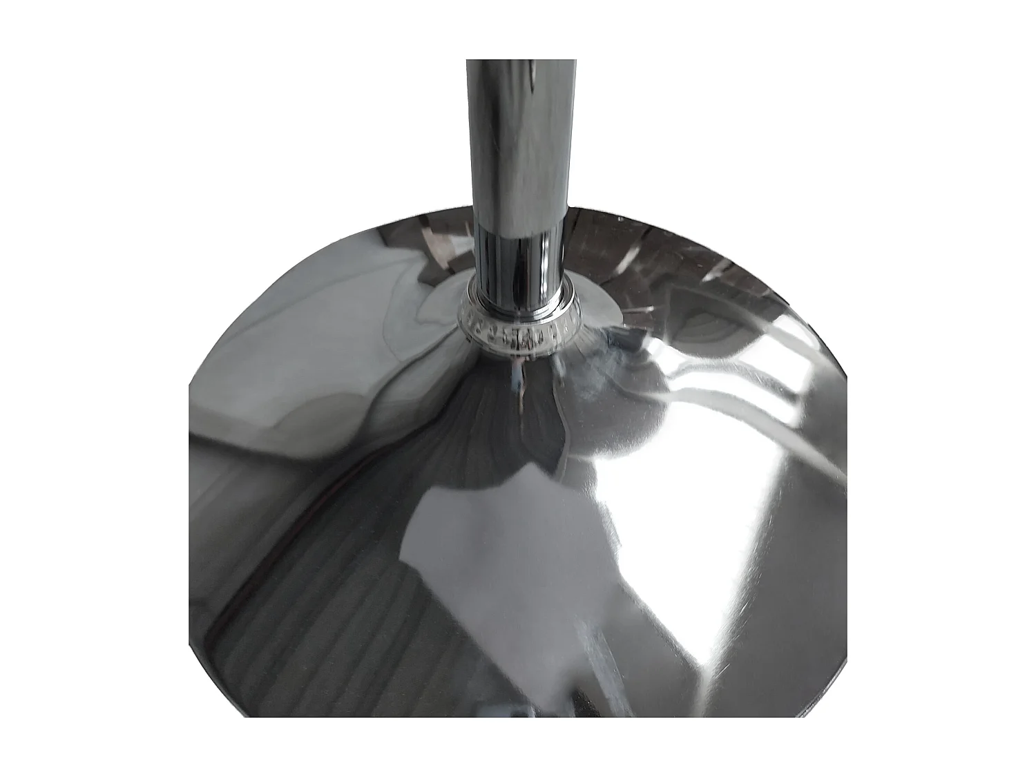 Table de bar carrée blanche et chrome LUKE - HAPPY GARDEN