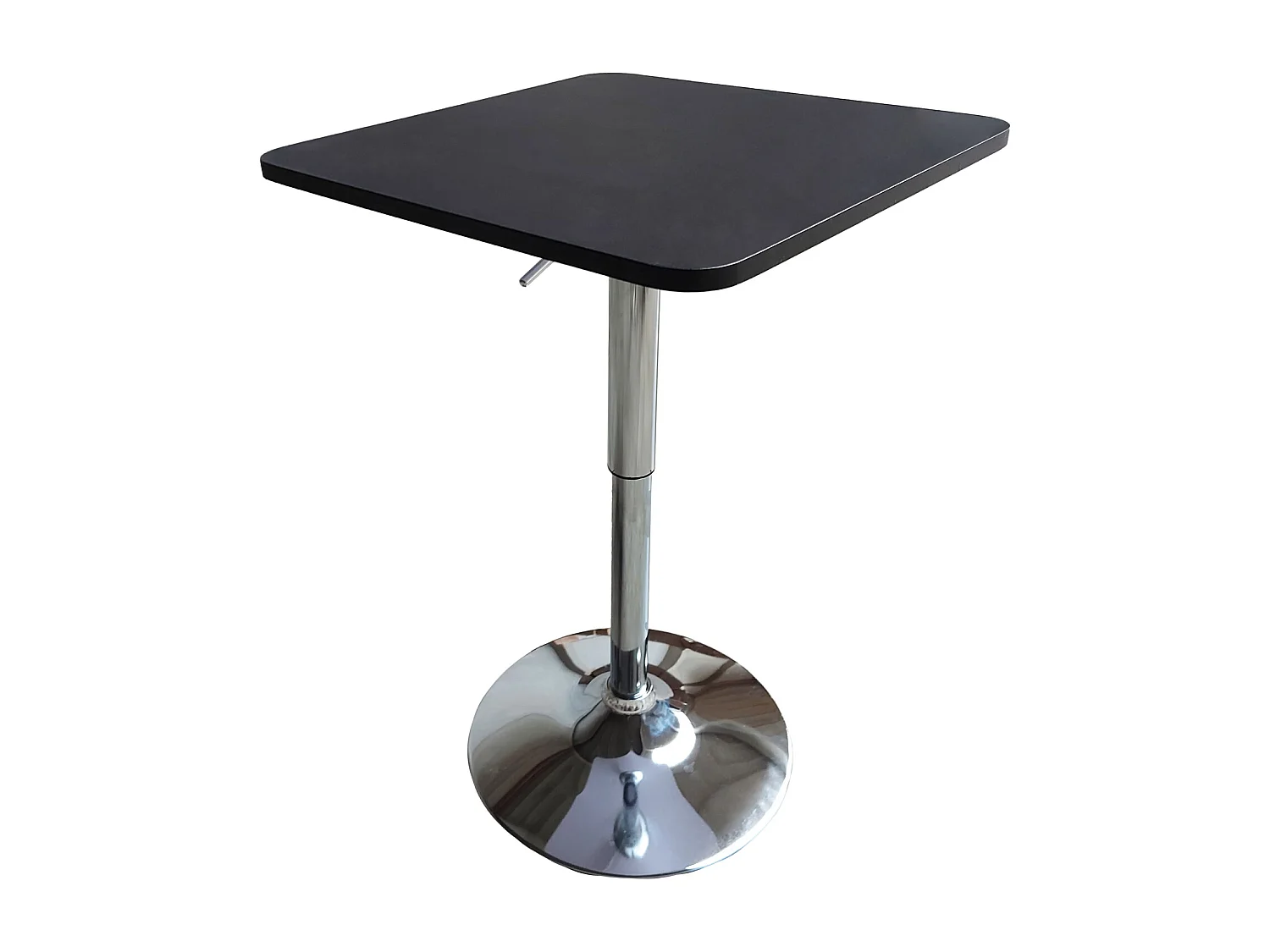 LUKE zwart en chroom vierkante bartafel