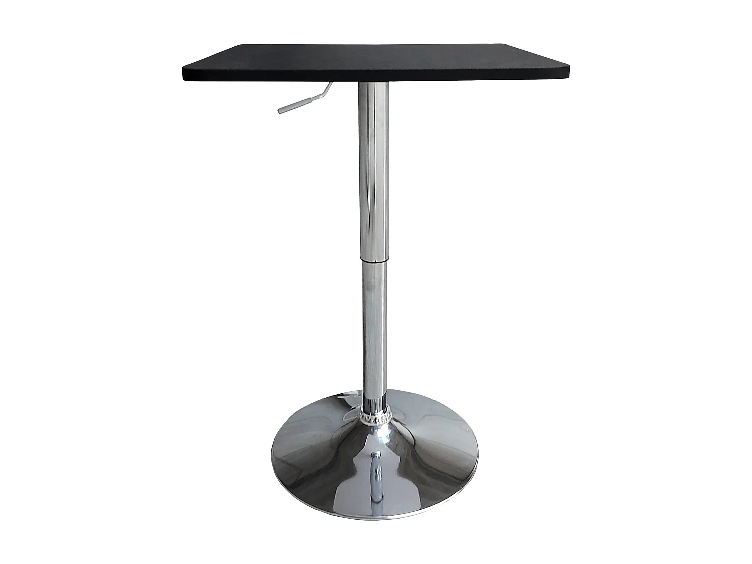 LUKE zwart en chroom vierkante bartafel