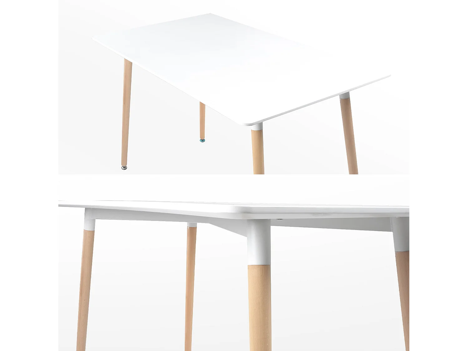 Mesa rectangular 120 × 70cm blanca PIA