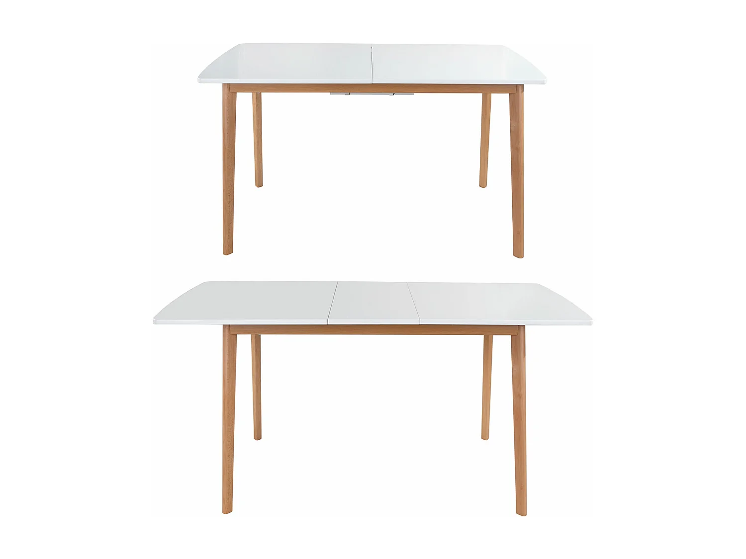 Table extensible HELGA 120 / 160cm blanche - HAPPY GARDEN