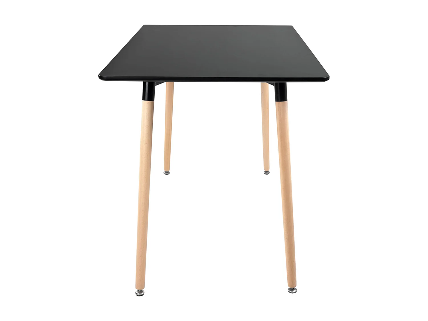 Table rectangulaire 120 × 70cm noire PIA - HAPPY GARDEN