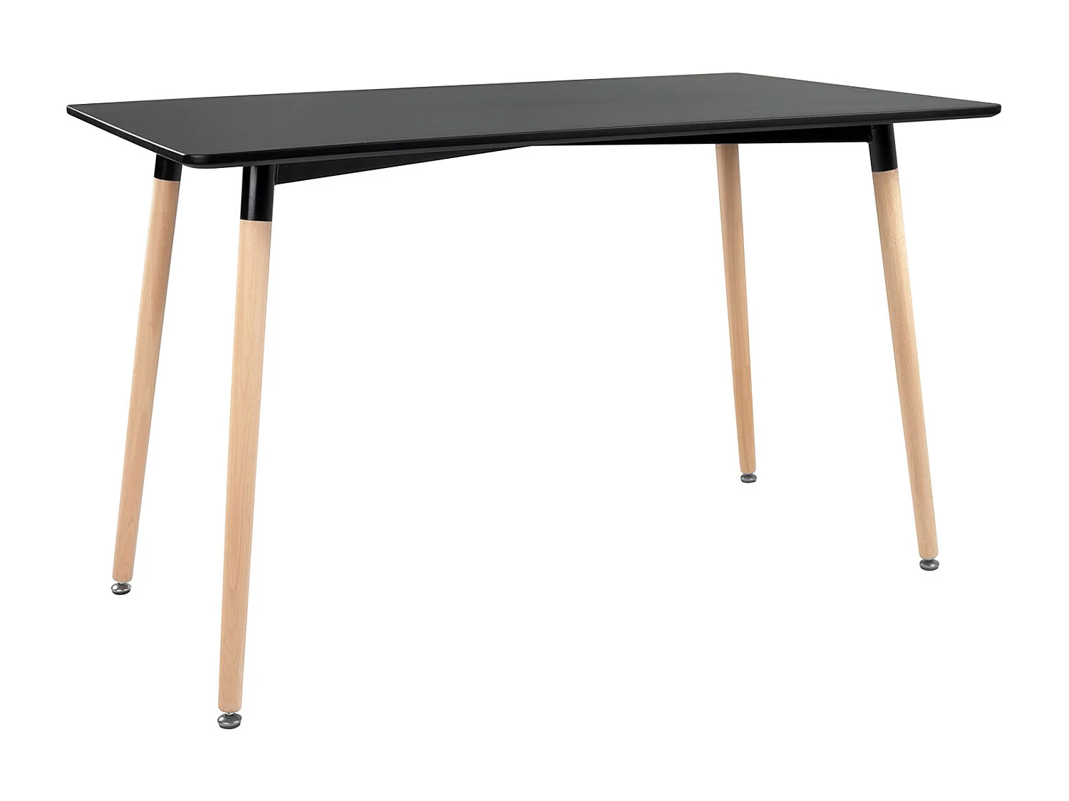 Table rectangulaire 120 × 70cm noire PIA - HAPPY GARDEN