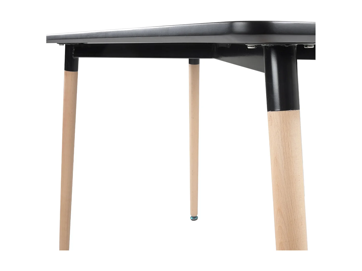 Table rectangulaire 120 × 70cm noire PIA - HAPPY GARDEN