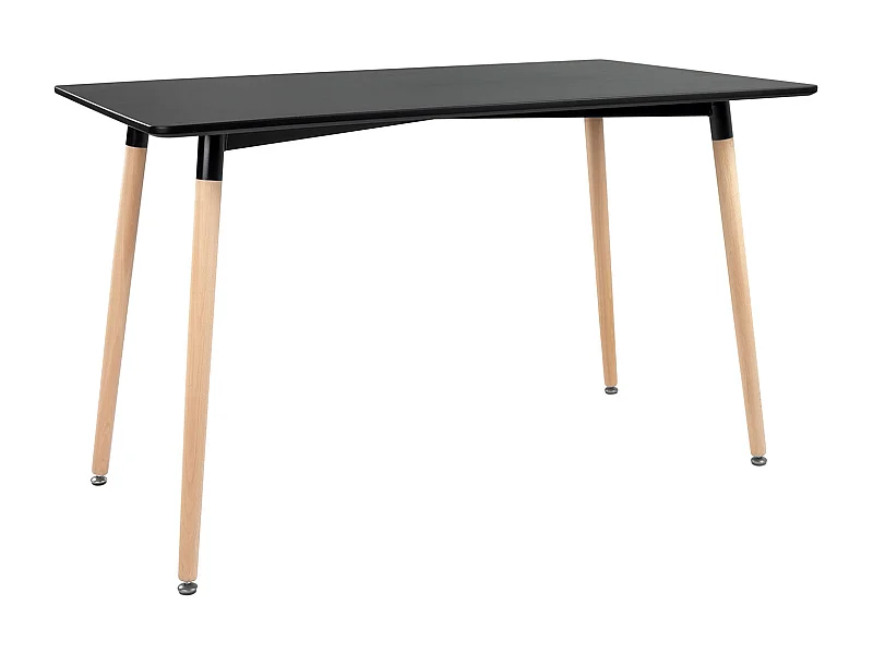 Table rectangulaire 120 × 70cm noire PIA - HAPPY GARDEN