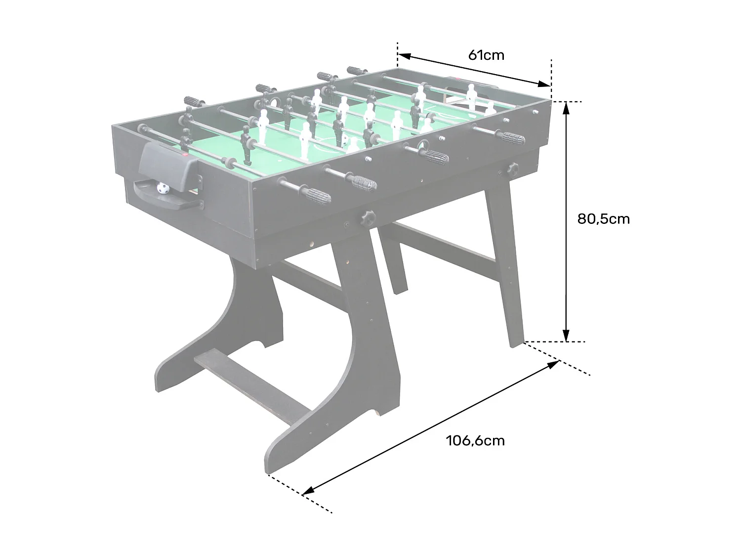 Table multi-jeux 4 en 1 pour enfants - Baby-foot, Billard, Ping-pong, Air-hockey - HAPPY GARDEN
