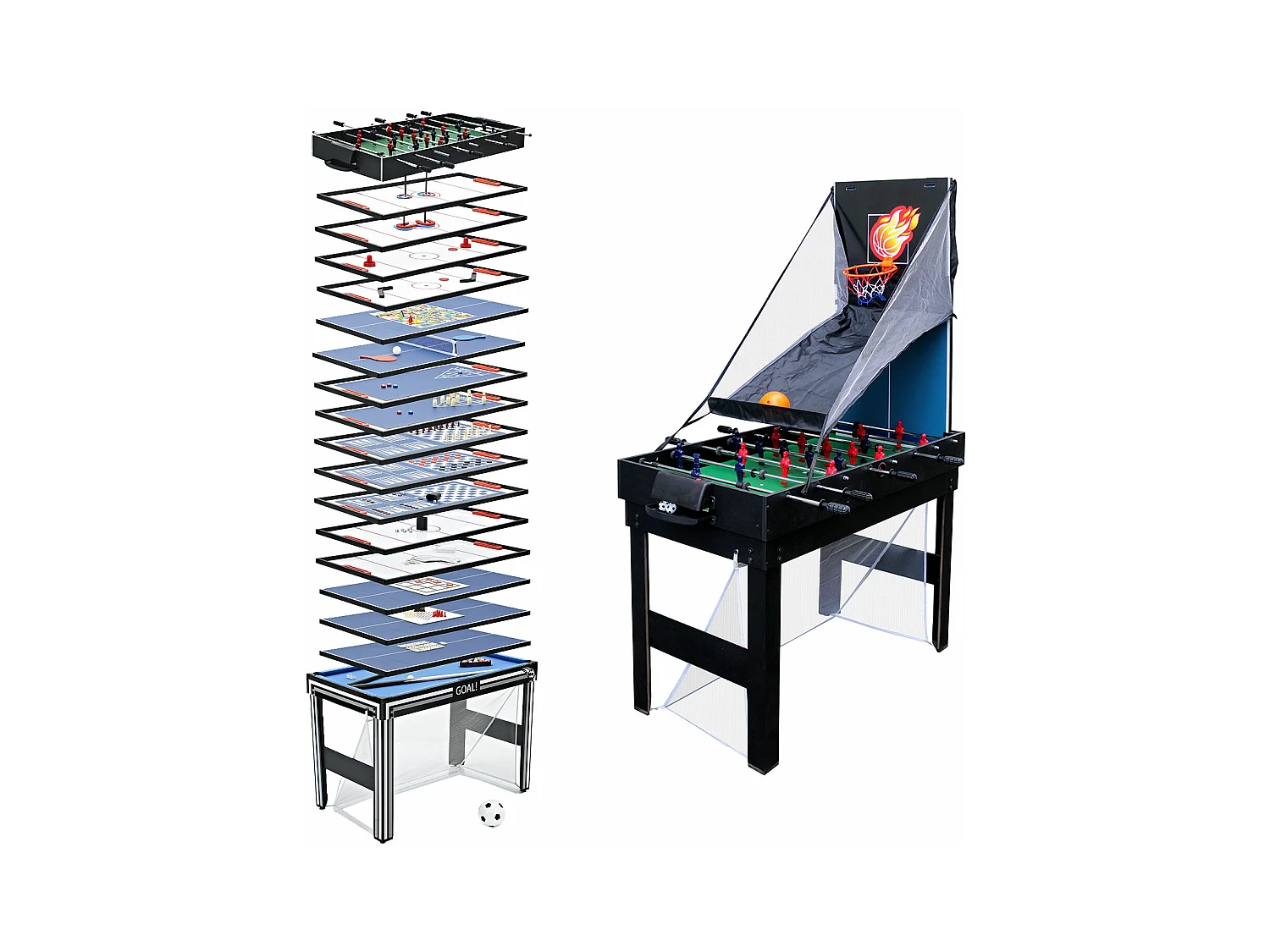 Table multi-jeux 20 en 1 - HAPPY GARDEN