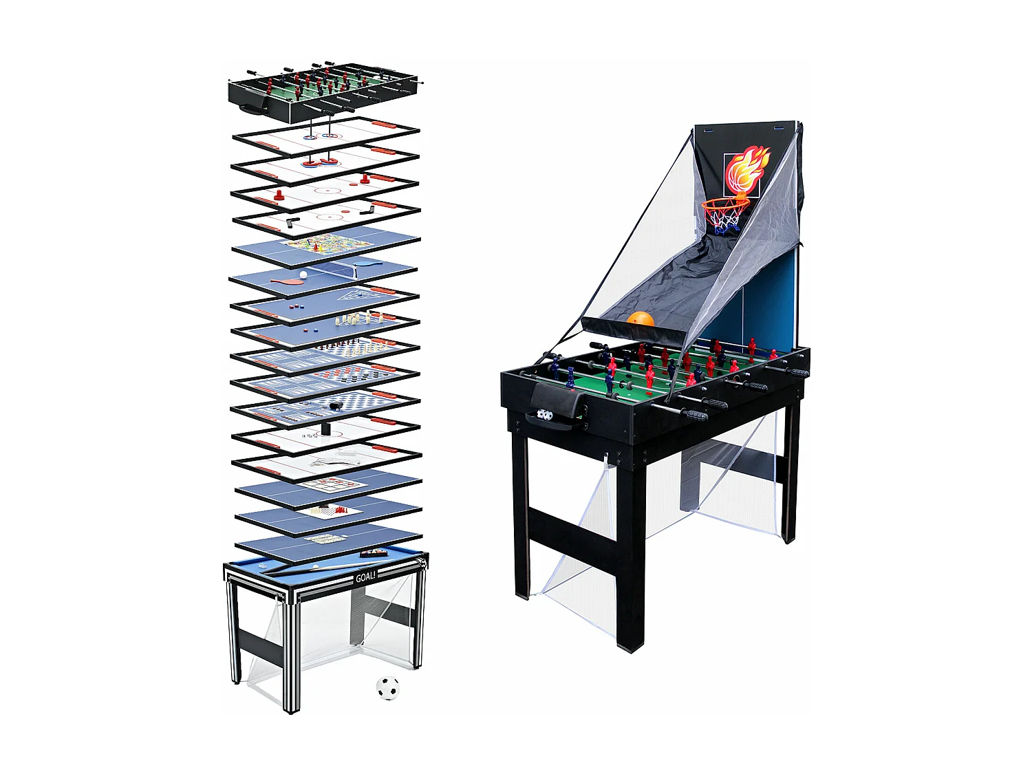 Table multi-jeux 20 en 1 - HAPPY GARDEN