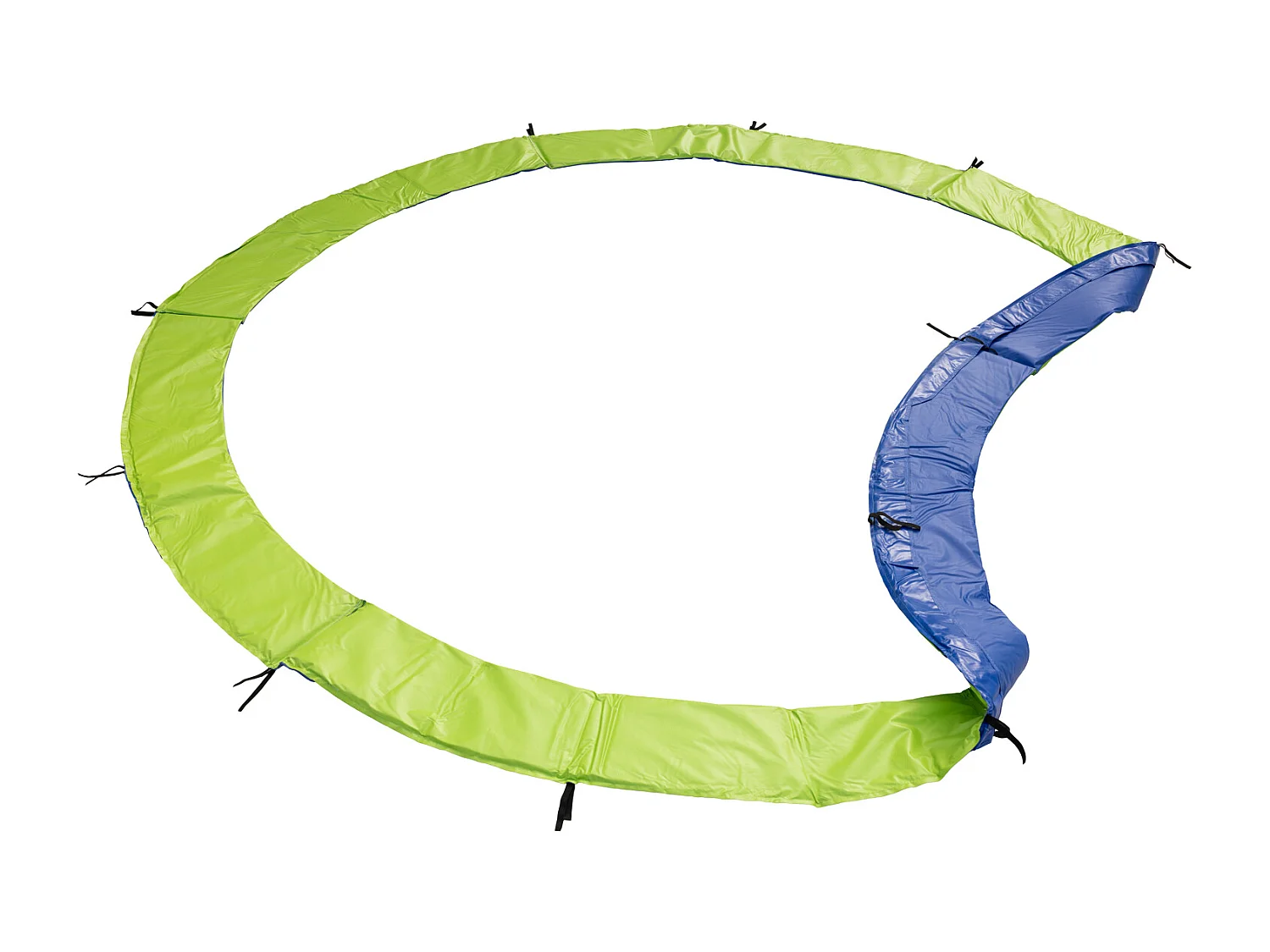 Trampoline 245cm omkeerbaar groen/blauw CANBERRA + net, ladder, hoes en verankeringsset